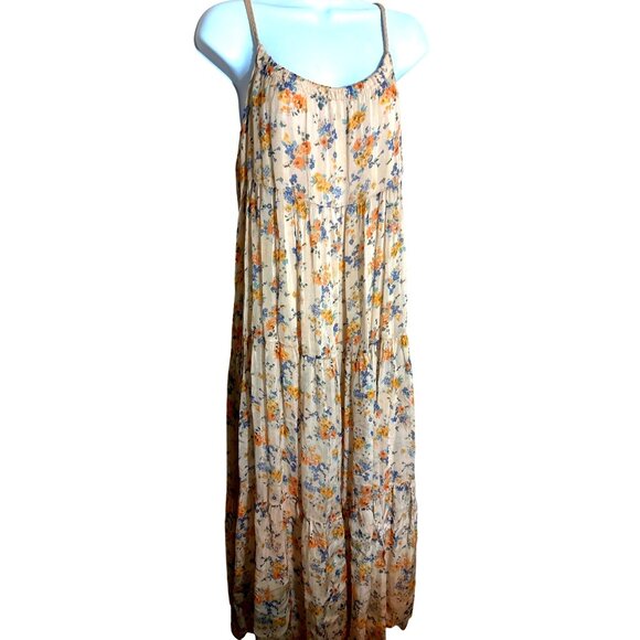 Elegant Italian Floral Maxi Dress Elena Baldi Small Whimsy Coquette Romantic - Picture 5 of 12